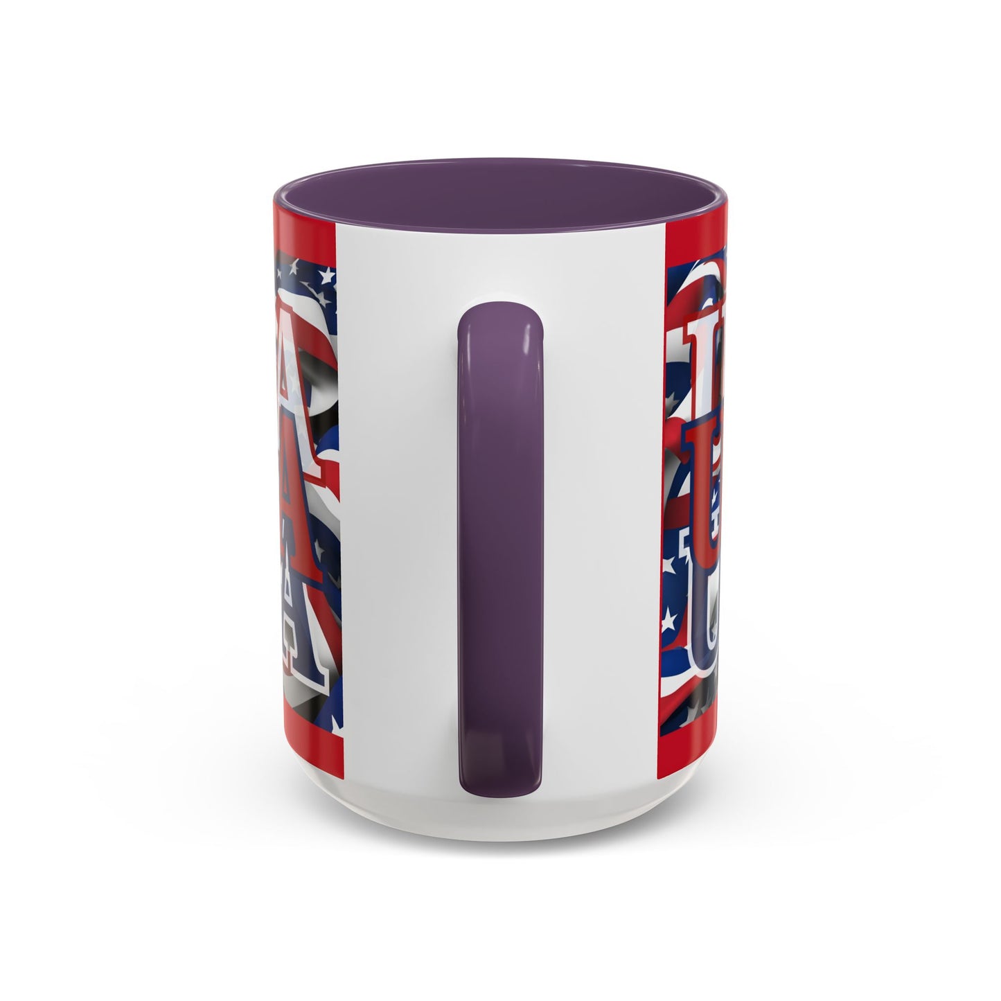 USA Red font Center Patriot Red Accent Mug by theGreenDragonTavern.shop