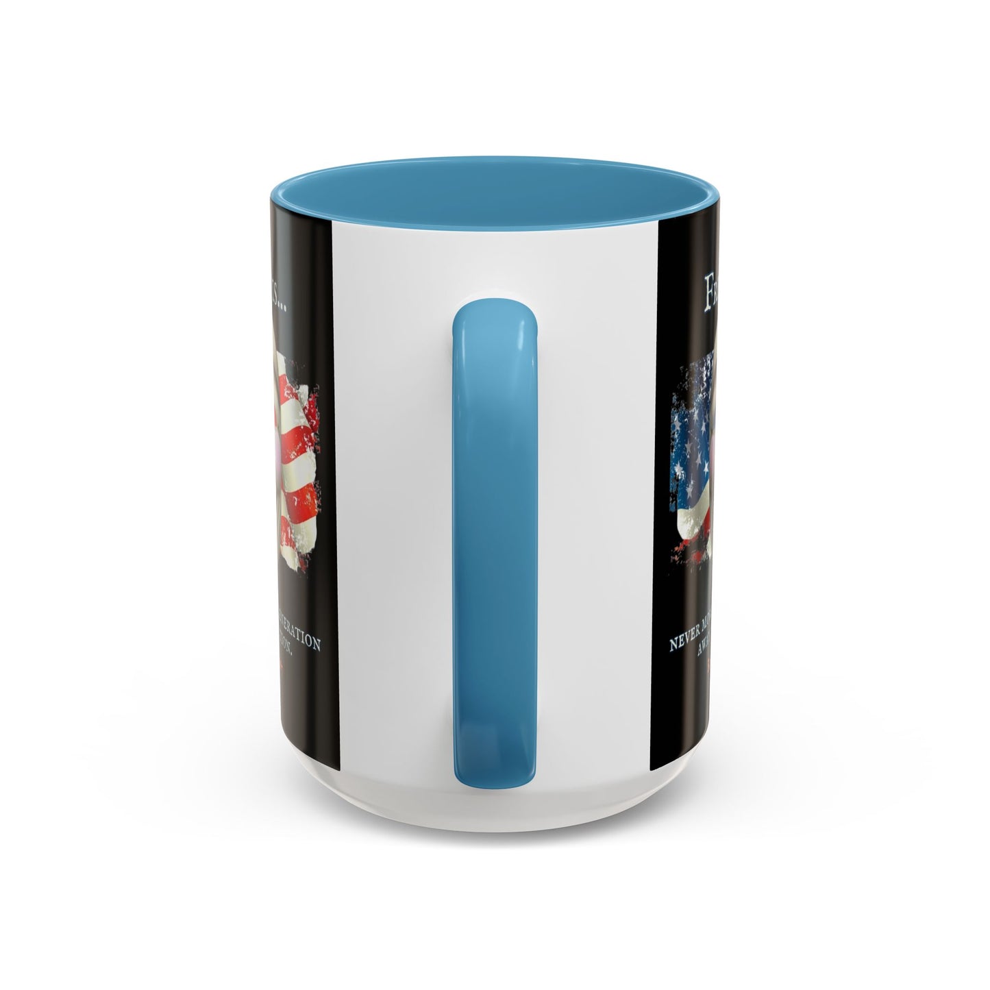 Ronald Reagan Freedom Vendetta Black Accent Mug by theGreenDragonTavern.shop