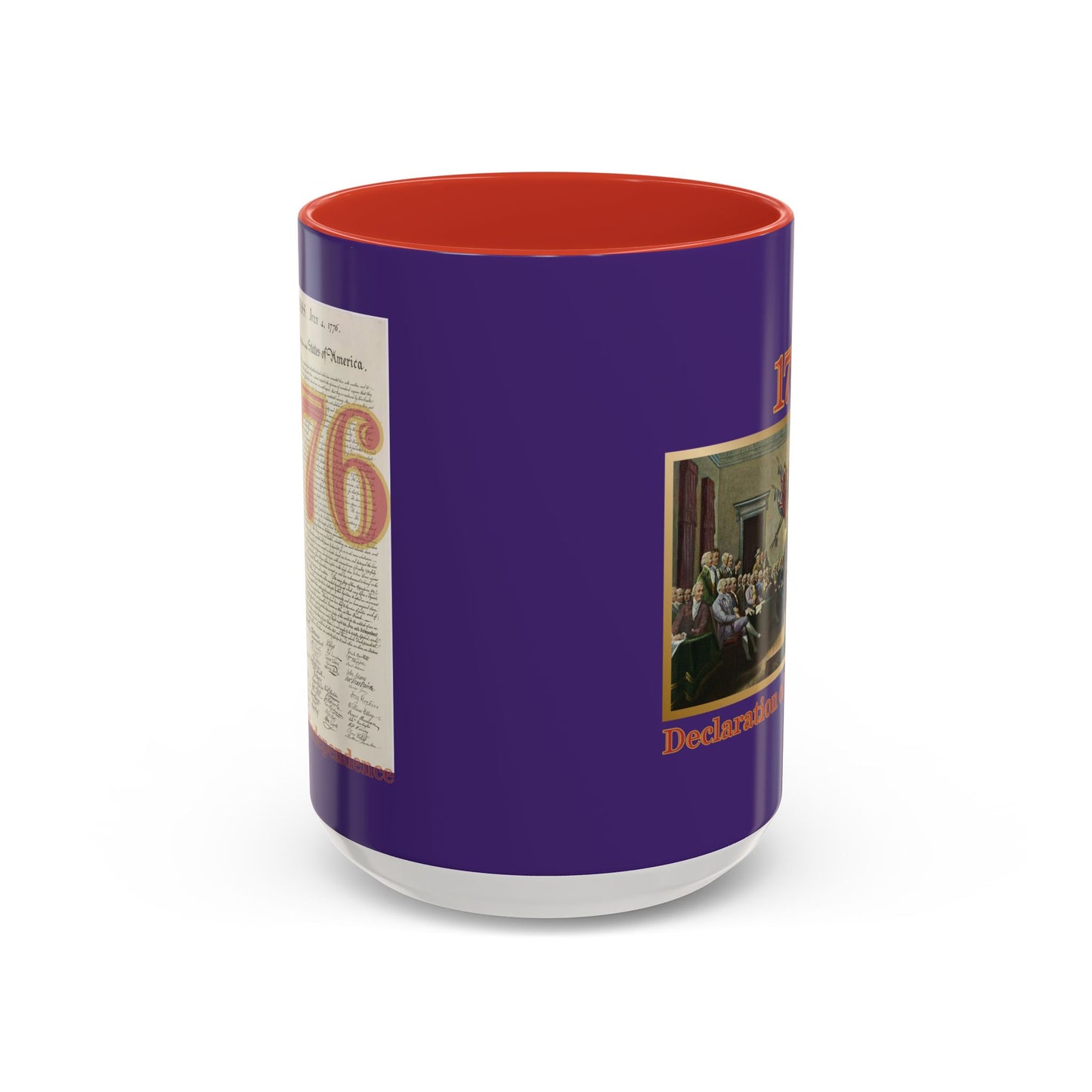 Declaration of Independence Dark Purple Accent Mug by theGreenDragonTavern.shop