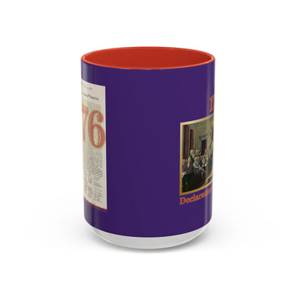 Declaration of Independence Dark Purple Accent Mug by theGreenDragonTavern.shop
