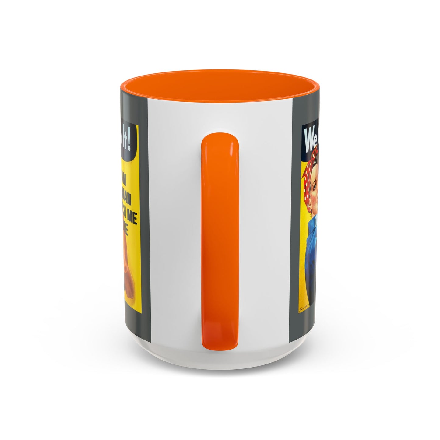 I Am Woman Watch Me Vote Rosie Grey Accent Mug by theGreenDragonTavern.shop