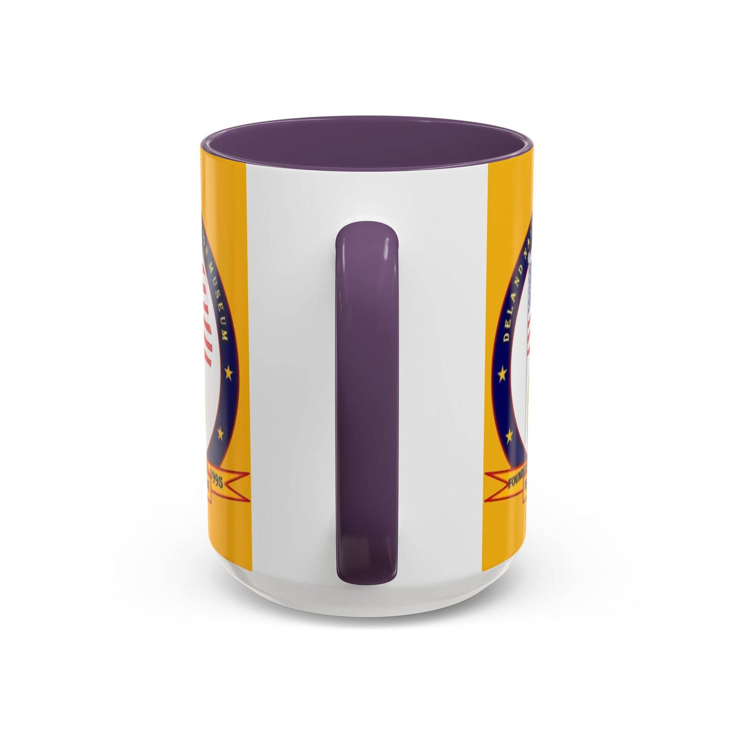 DeLand Naval Air Station Museum Yellow Accent Mug by theGreenDragonTavern.shop