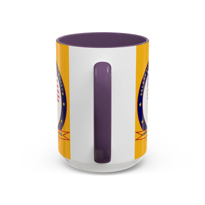 DeLand Naval Air Station Museum Yellow Accent Mug by theGreenDragonTavern.shop