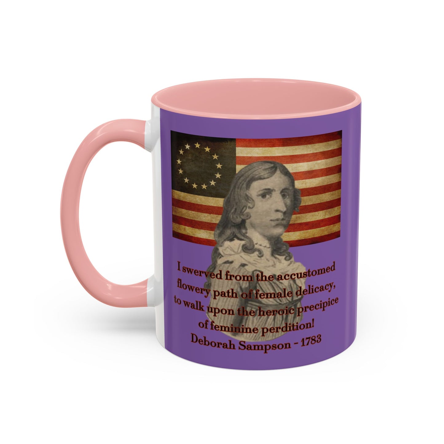 Deborah Sampson, America's Mulan Light Purple Accent Mug by theGreenDragonTavern.shop