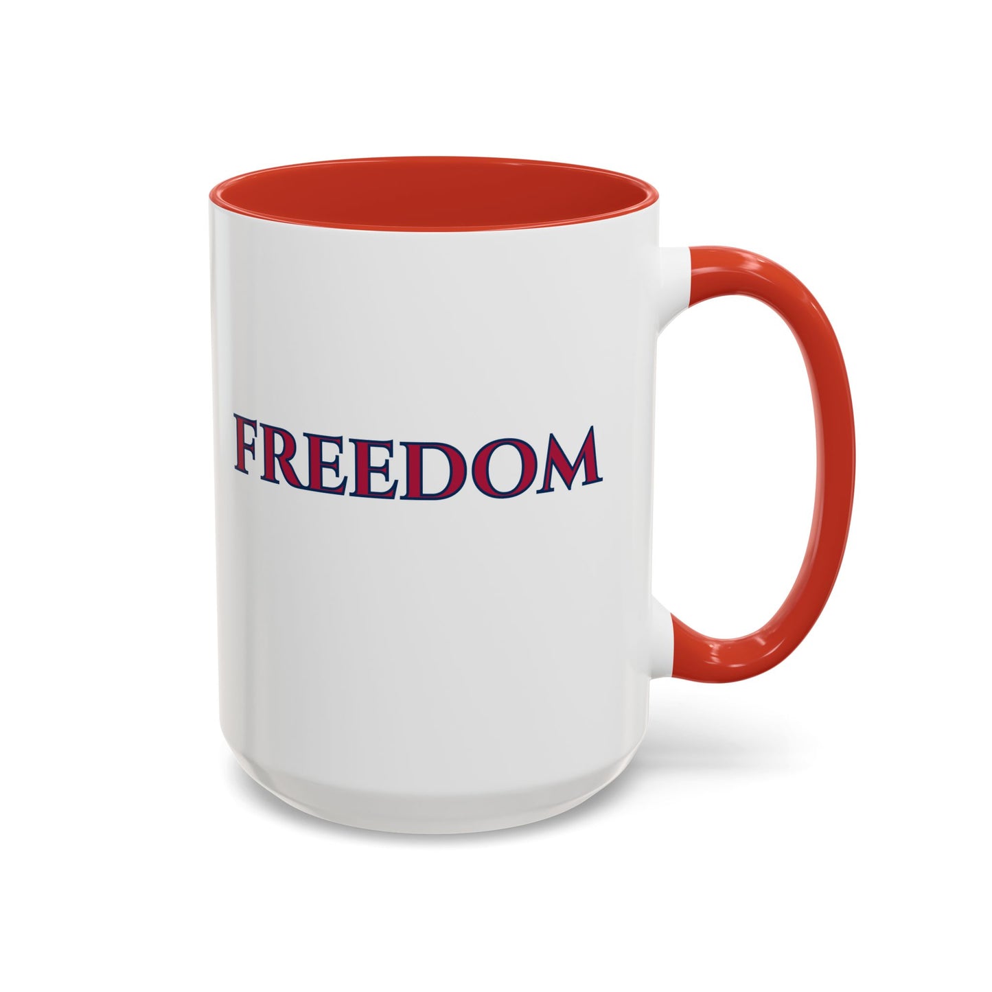 Freedom, White Accent Mug by theGreenDragonTavern.shop