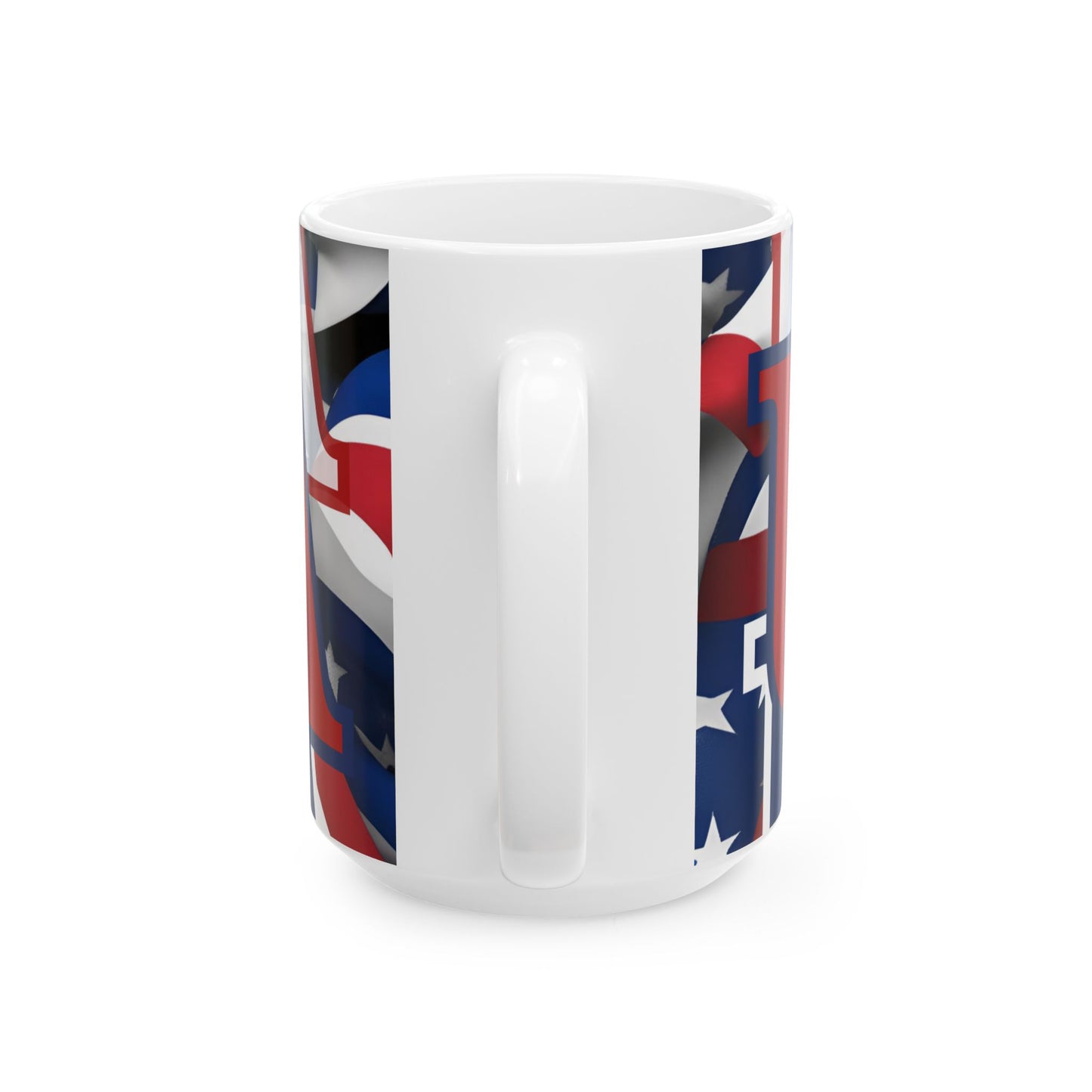 USA! USA! USA Red font Patriot White Mug by theGreenDragonTavern.shop