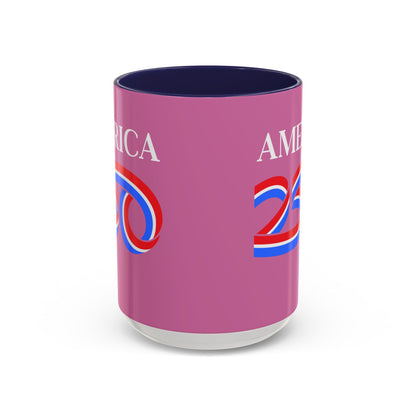 America 250 Pink Accent Mug by theGreenDragonTavern.shop