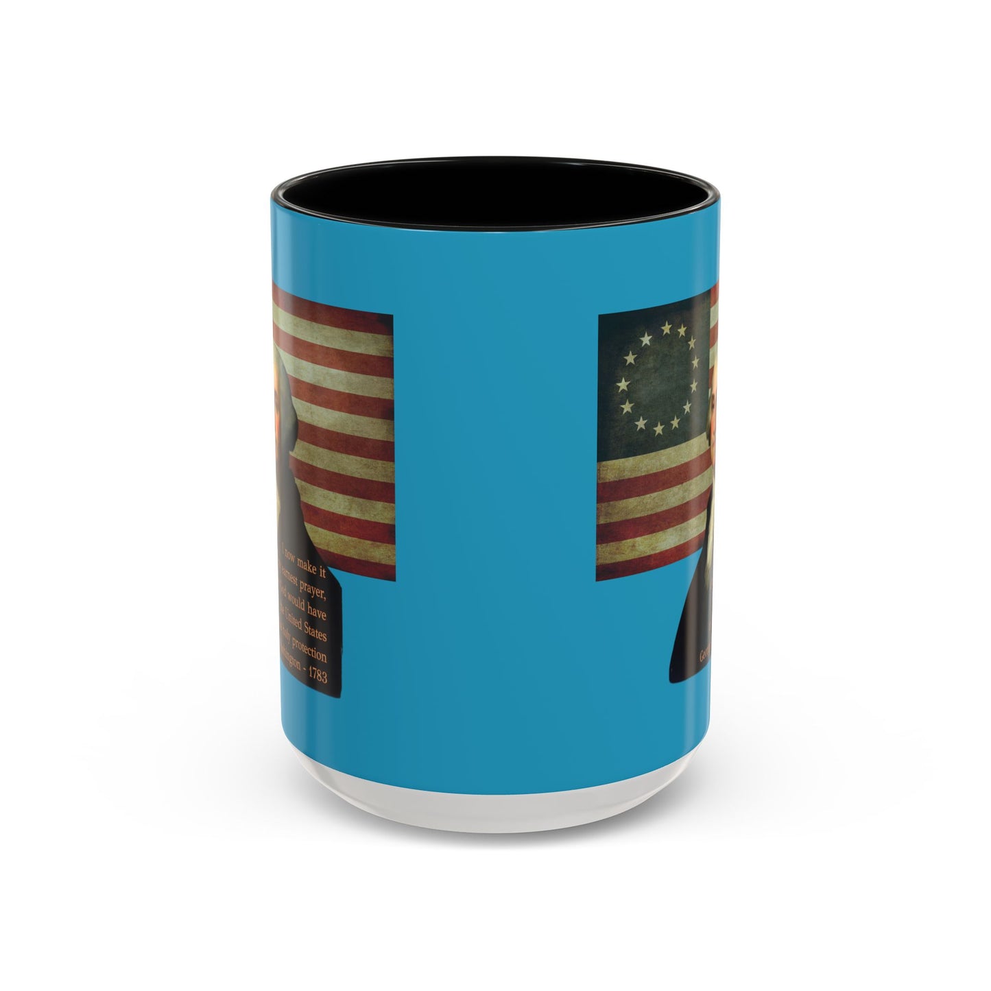 Washington's Earnest Prayer Turquoise Accent Mug by theGreenDragonTavern.shop