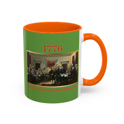 Declaration of Independence Green Accent Mug by theGreenDragonTavern.shop