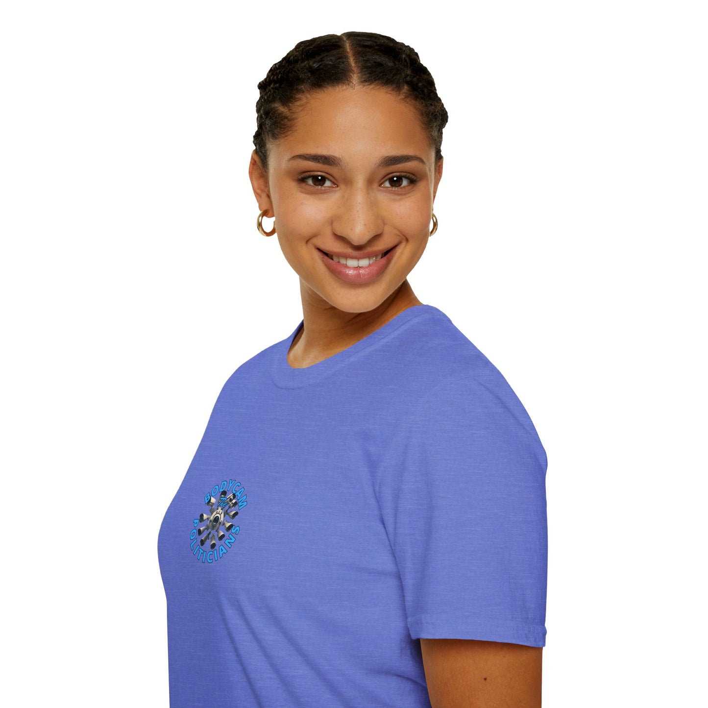 2-sided, Bodycam the Politicians Cameras Light colors Unisex T-Shirt by theGreenDragonTavern.shop