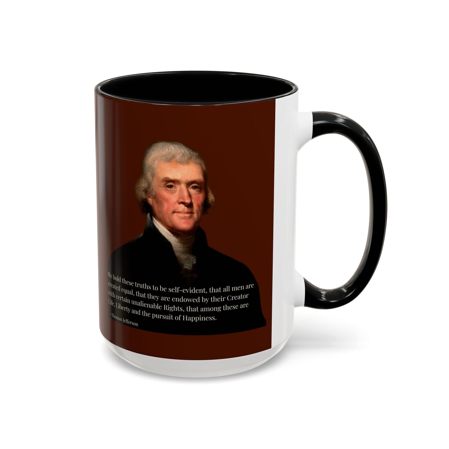 We hold these truths to be self-evident Brown Accent Mug by theGreenDragonTavern.shop