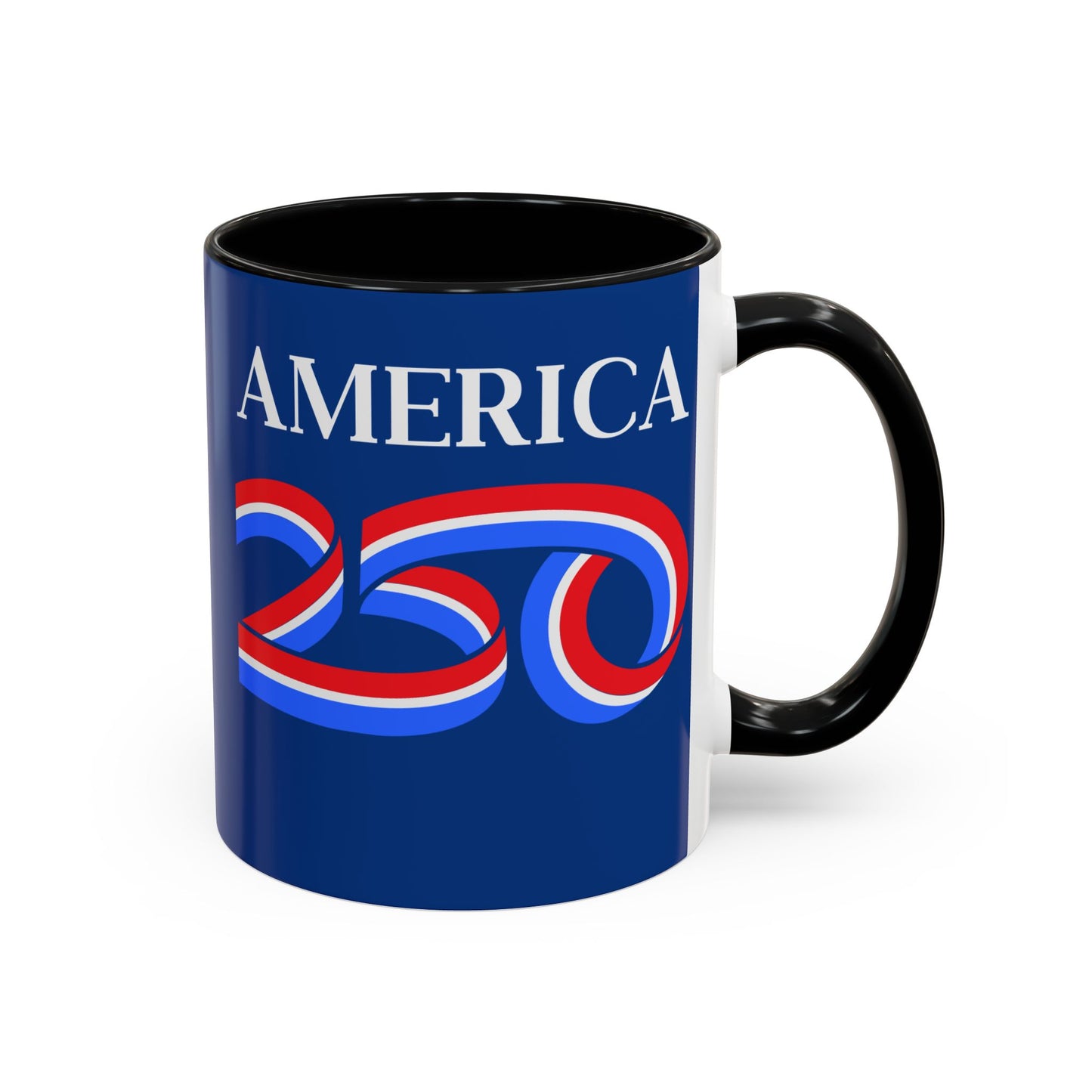 America 250 Dark Blue Accent Mug by theGreenDragonTavern.shop