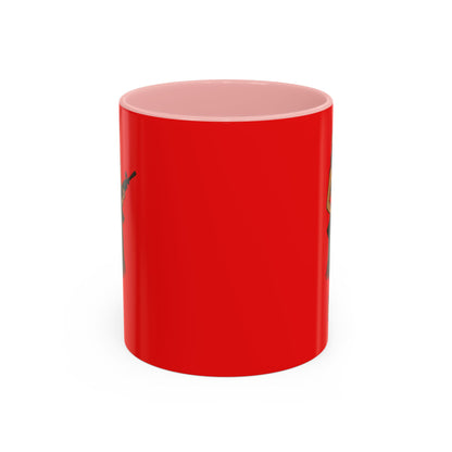Hula Girl Packin' Heat Red Accent Mug by theGreenDragonTavern.shop