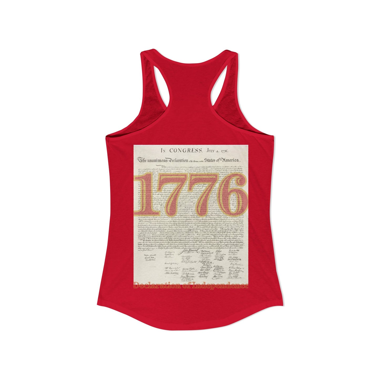 Declaration of Independence Women's Racerback Tank Top by theGreenDragonTavern.shop