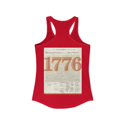 Declaration of Independence Women's Racerback Tank Top by theGreenDragonTavern.shop