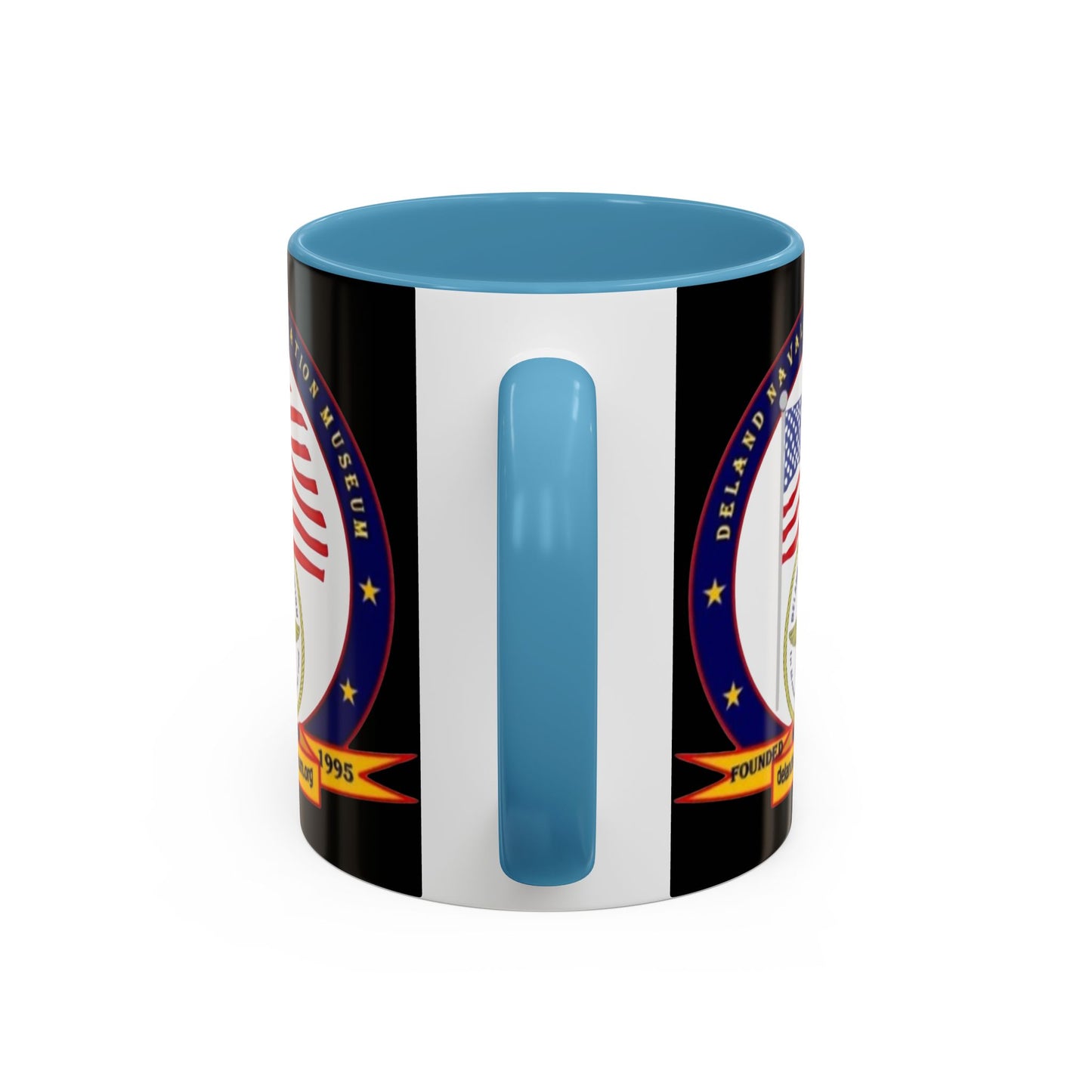 DeLand Naval Air Station Museum Black Accent Mug by theGreenDragonTavern.shop