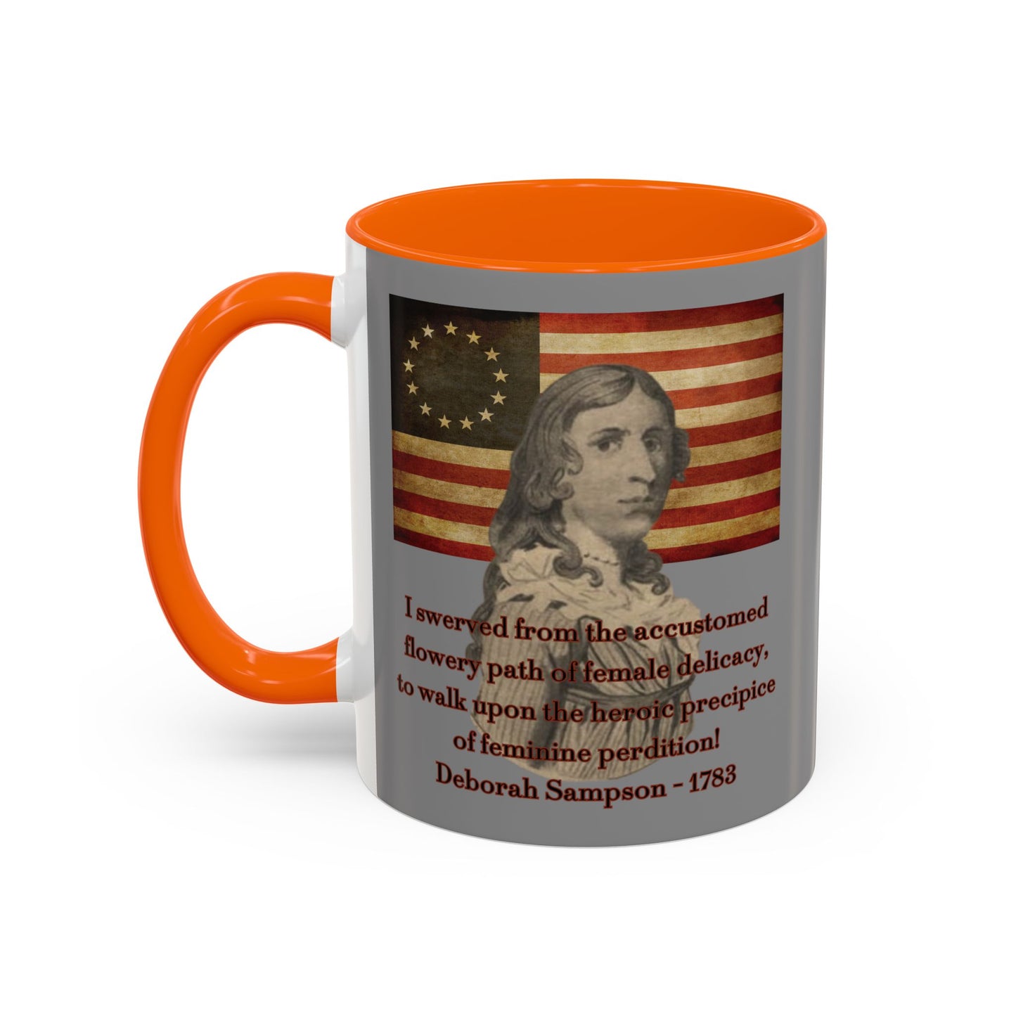 Deborah Sampson, America's Mulan Grey Accent Mug by theGreenDragonTavern.shop