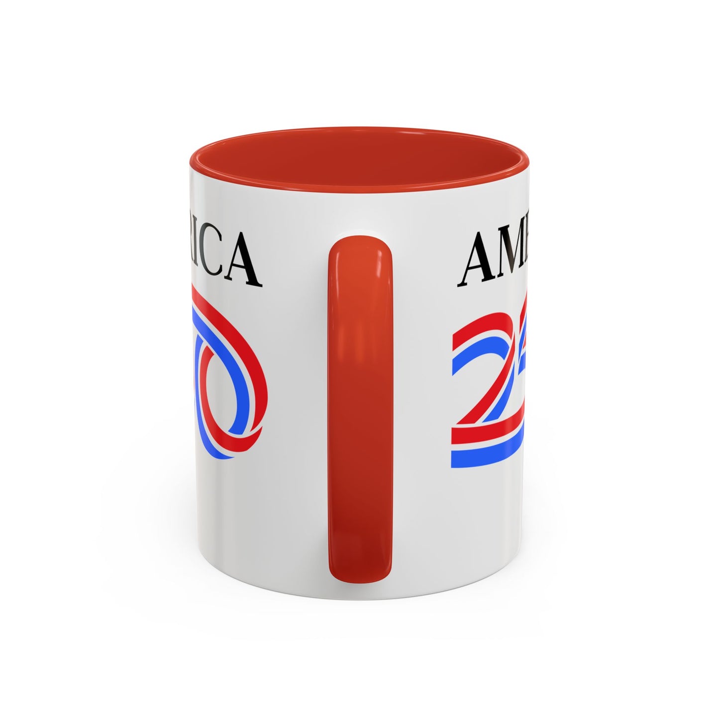 America 250 White Accent Mug by theGreenDragonTavern.shop