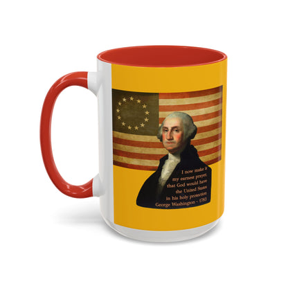Washington's Earnest Prayer Yellow Accent Mug by theGreenDragonTavern.shop