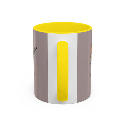 Hula Girl Packin' Heat Grey Accent Mug by theGreenDragonTavern.shop