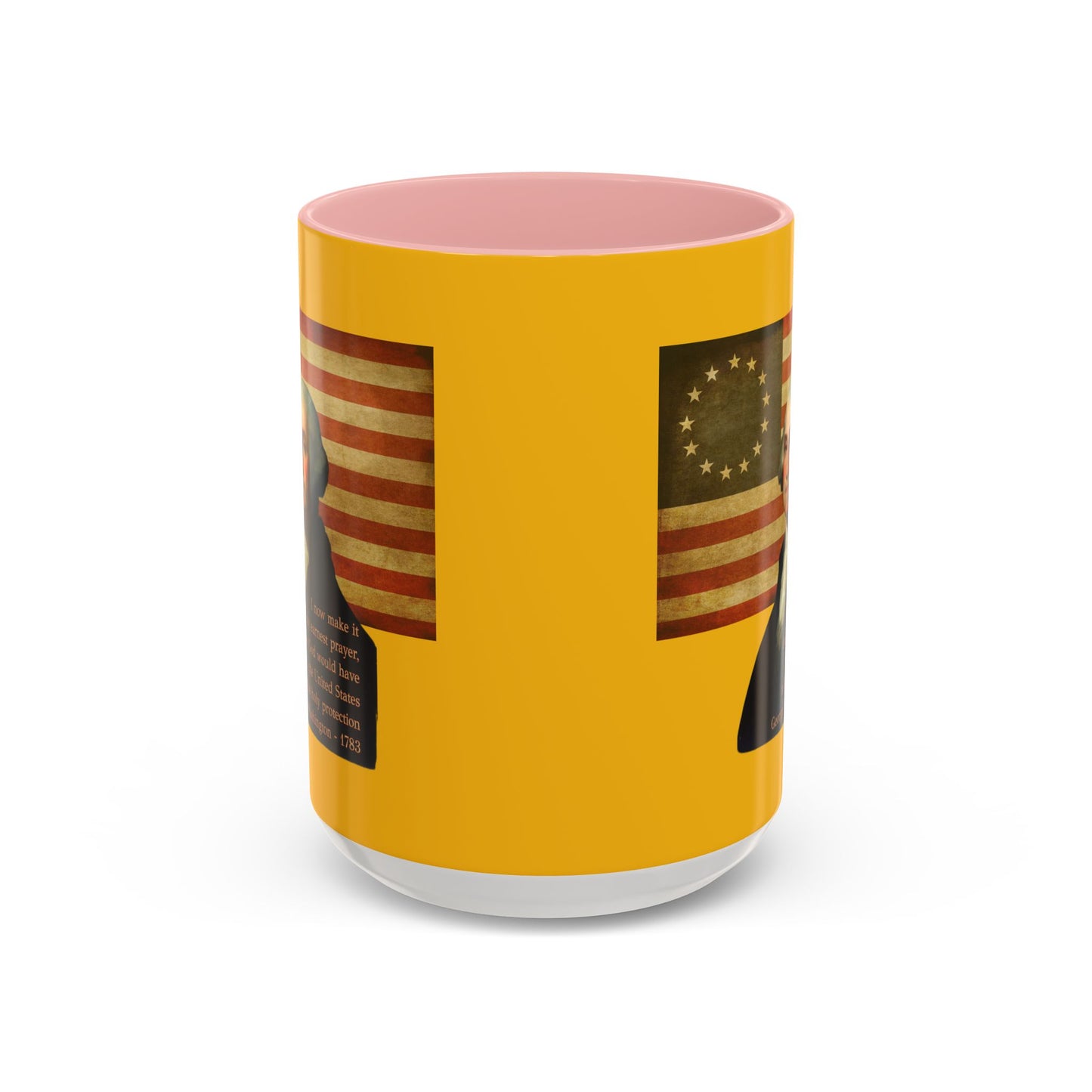 Washington's Earnest Prayer Yellow Accent Mug by theGreenDragonTavern.shop