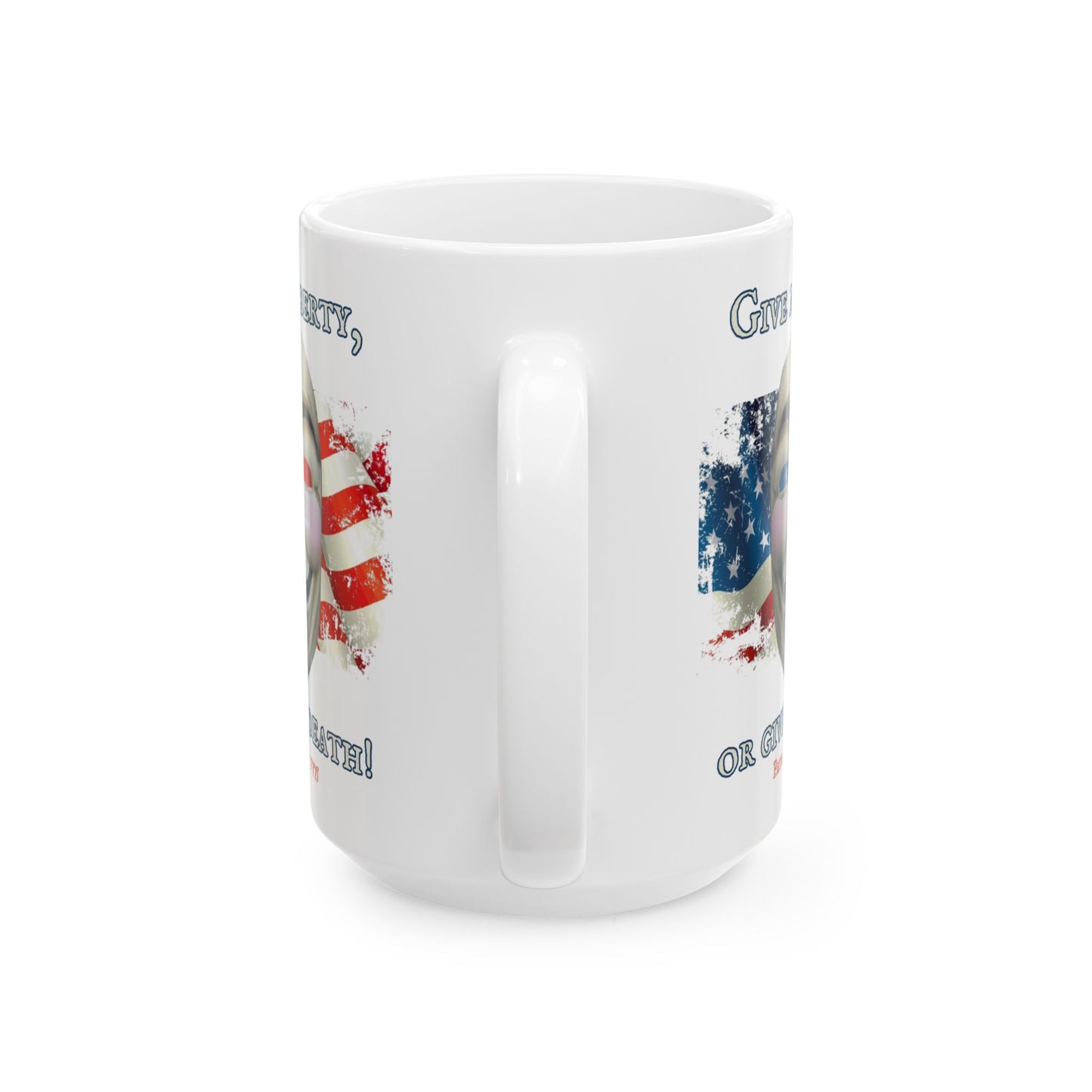 Vendetta, "Give me liberty, or give me death!" White Mug by theGreenDragonTavern.shop