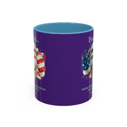 Ronald Reagan Freedom Vendetta Purple Accent Mug by theGreenDragonTavern.shop