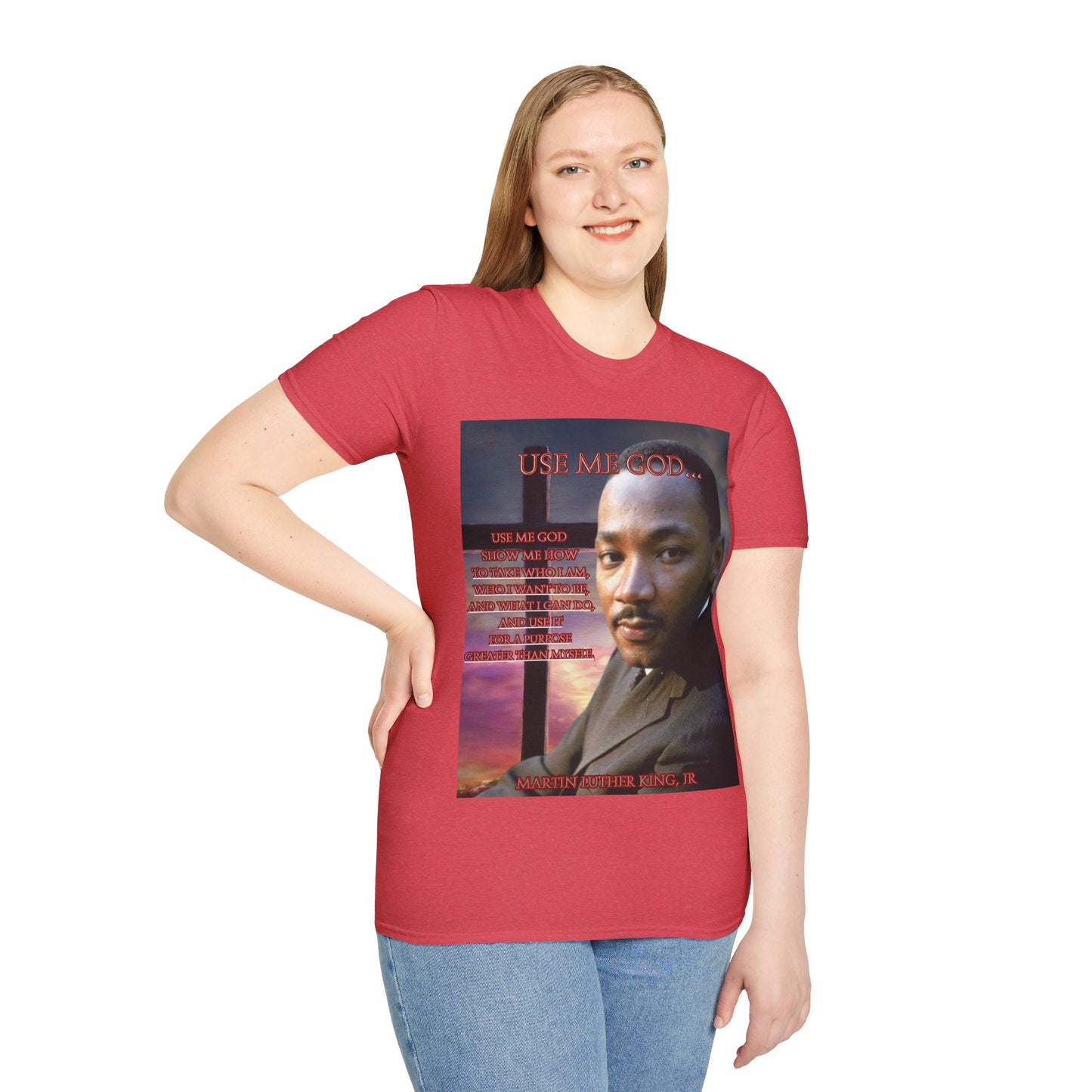 Use Me God, MLK Jr Light colors Unisex T-Shirt by theGreenDragonTavern.shop