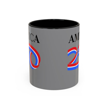 America 250 Grey Accent Mug by theGreenDragonTavern.shop