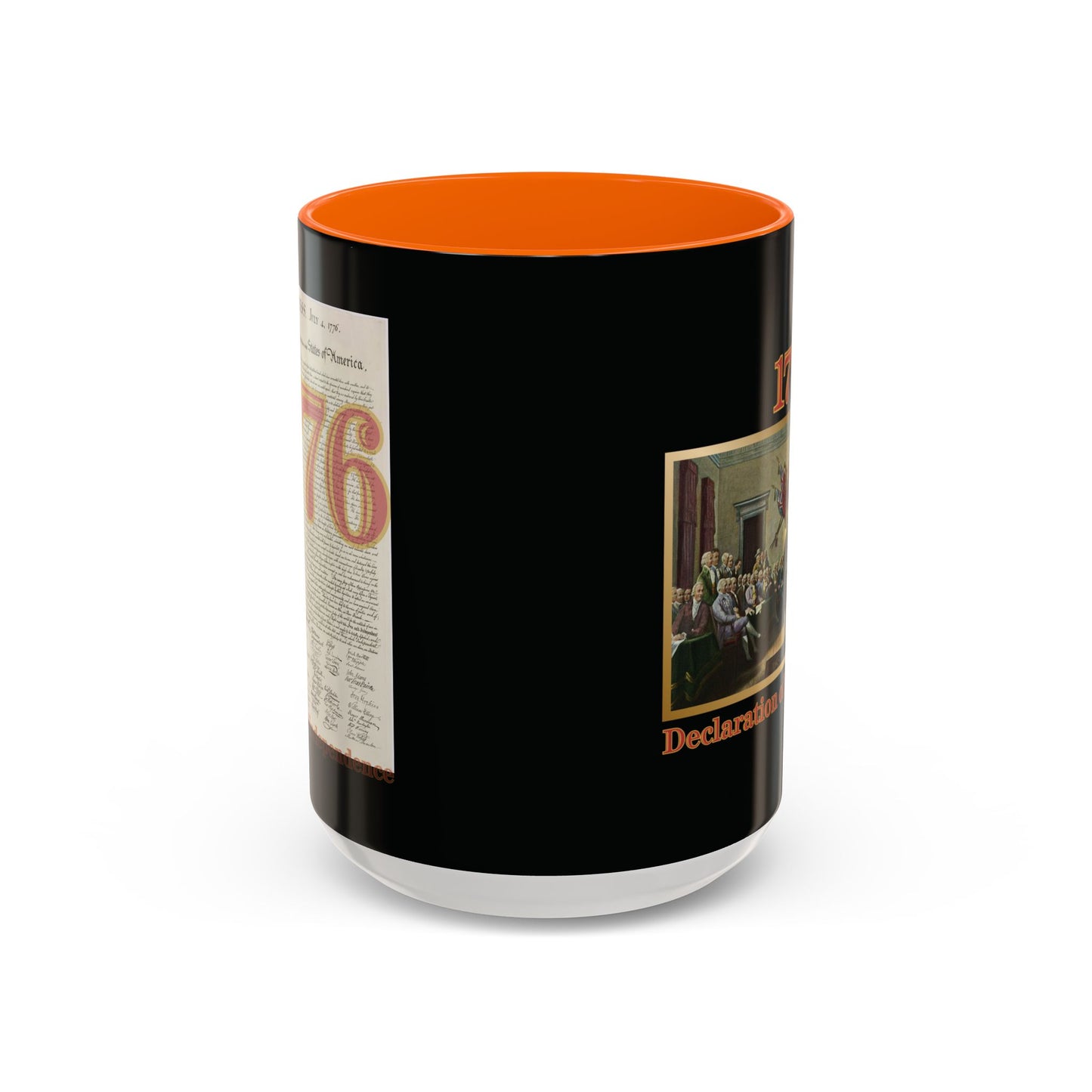 Declaration of Independence Black Accent Mug by theGreenDragonTavern.shop