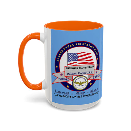 DNASM 2-sided, Founding & Student Art w/WhiteBG Light Blue Accent Mug by theGreenDragonTavern.shop