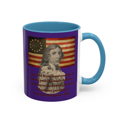 Deborah Sampson, America's Mulan Dark Purple Accent Mug by theGreenDragonTavern.shop