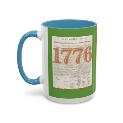 Declaration of Independence Green Accent Mug by theGreenDragonTavern.shop