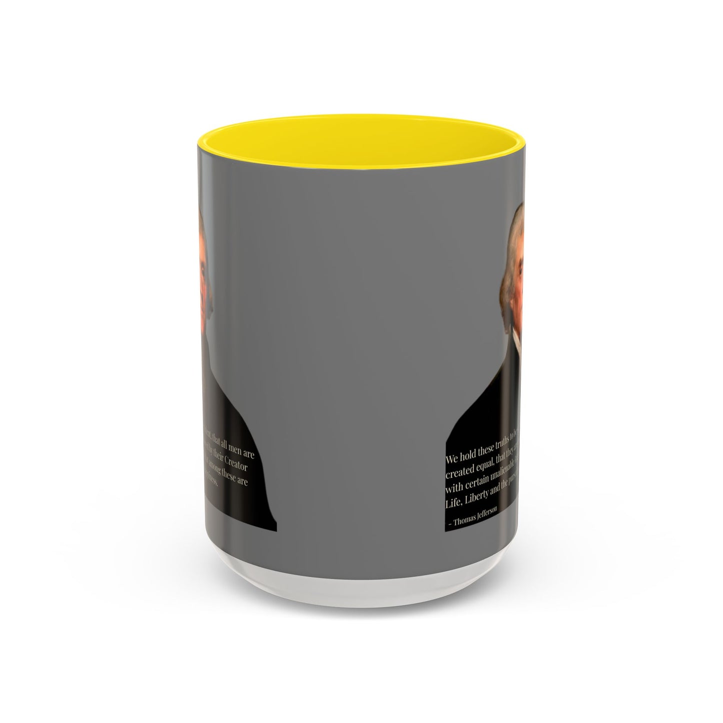 We hold these truths to be self-evident Grey Accent Mug by theGreenDragonTavern.shop