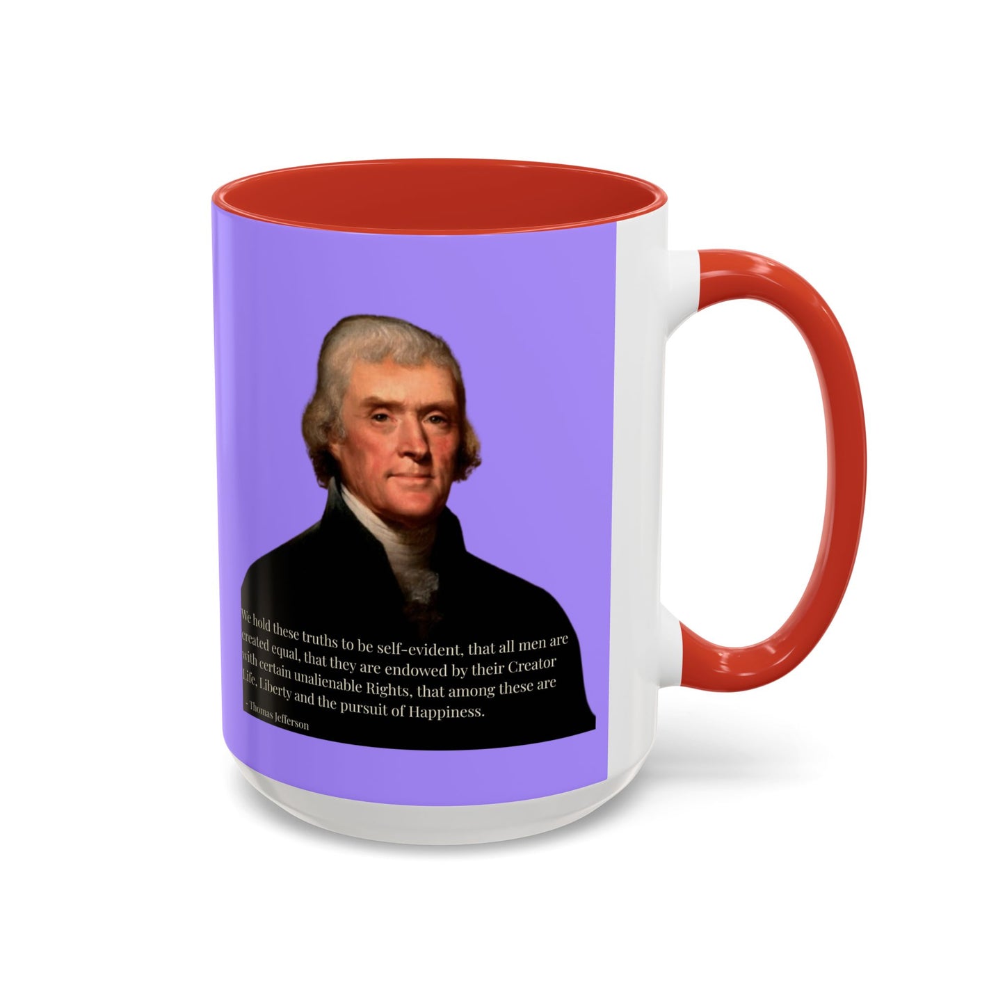We hold these truths to be self-evident Light Purple Accent Mug by theGreenDragonTavern.shop