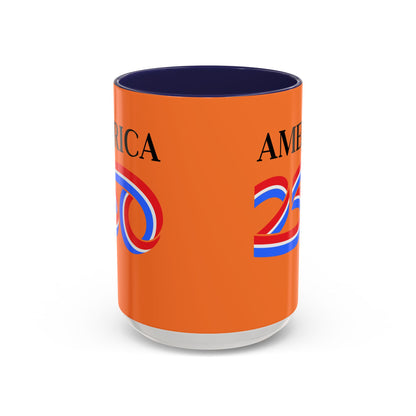 America 250 Orange Accent Mug by theGreenDragonTavern.shop