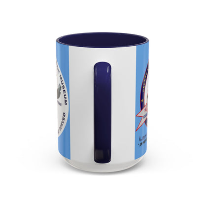 DNASM 2-sided, Founding & Student Art w/WhiteBG Light Blue Accent Mug by theGreenDragonTavern.shop