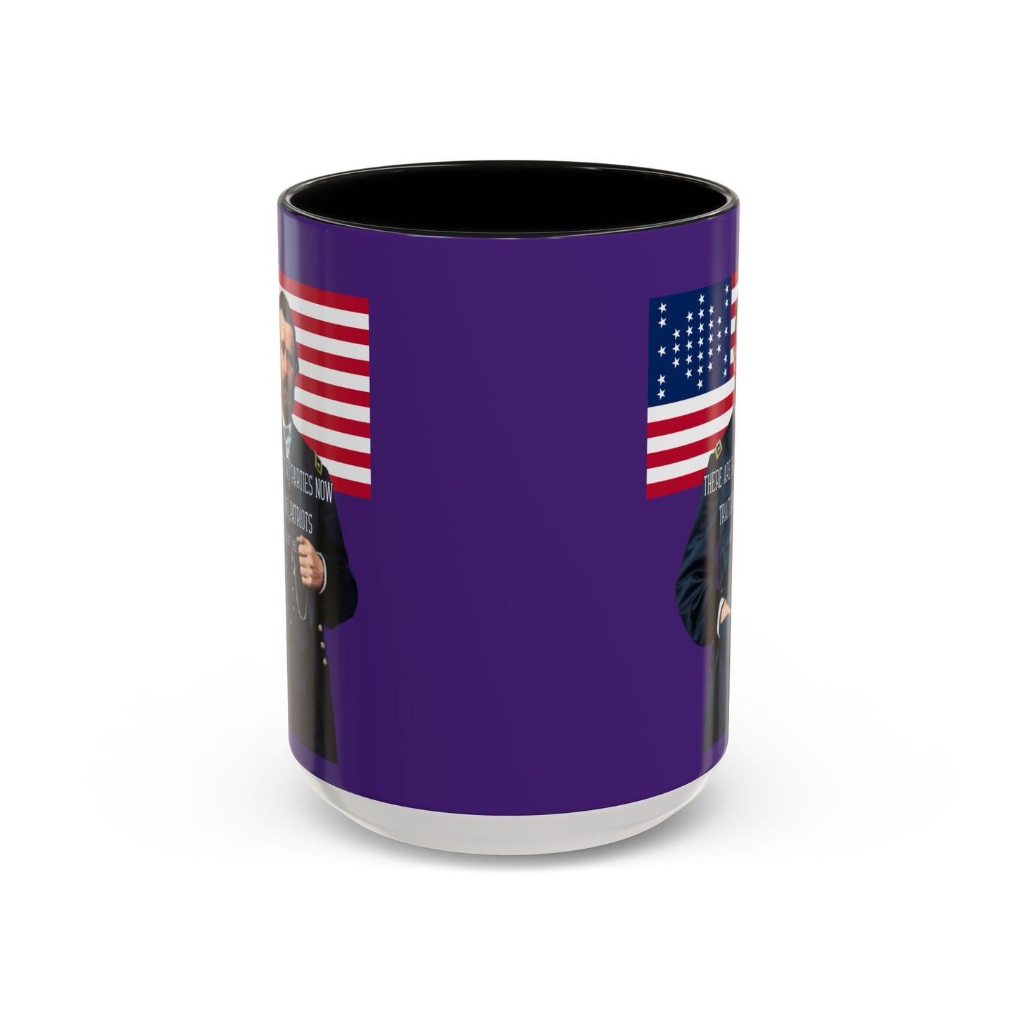 "Traitors and Patriots" Ulysses Grant Dark Purple Accent Mug by theGreenDragonTavern.shop