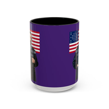 "Traitors and Patriots" Ulysses Grant Dark Purple Accent Mug by theGreenDragonTavern.shop
