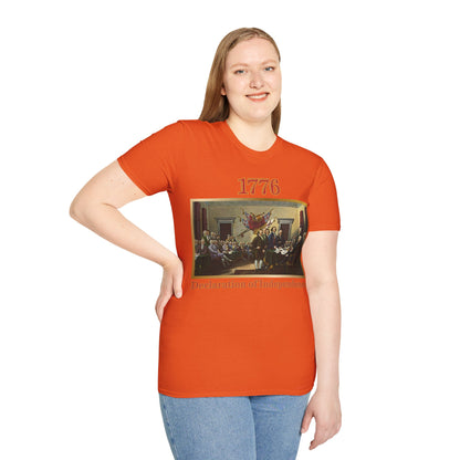 Declaration of Independence Light colors Unisex T-Shirt by theGreenDragonTavern.shop