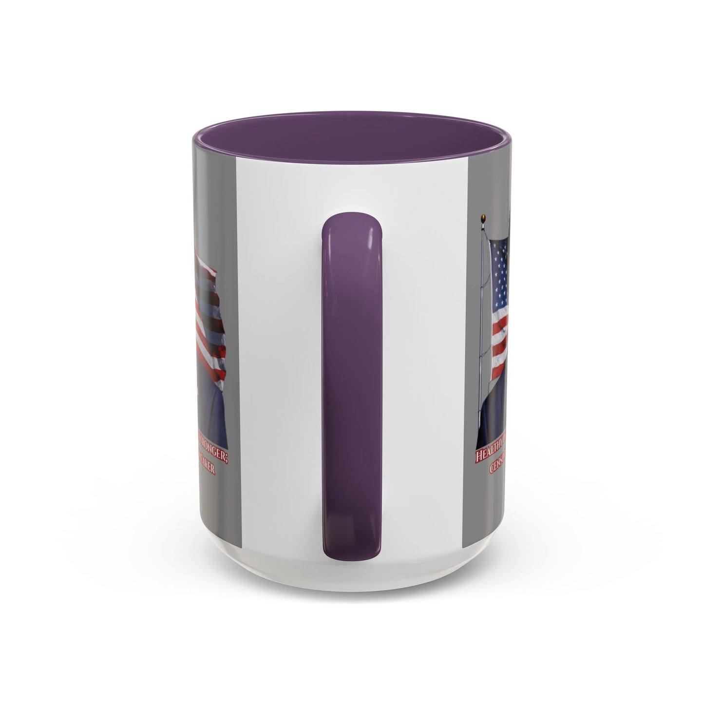 Charlie Kirk, Healthy Debate Grey Accent Mug by theGreenDragonTavern.shop