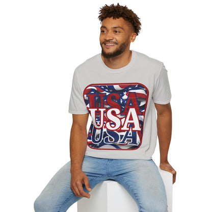 Red WHITE and Blue USA Patriot Light colors Unisex T-Shirt by theGreenDragonTavern.shop