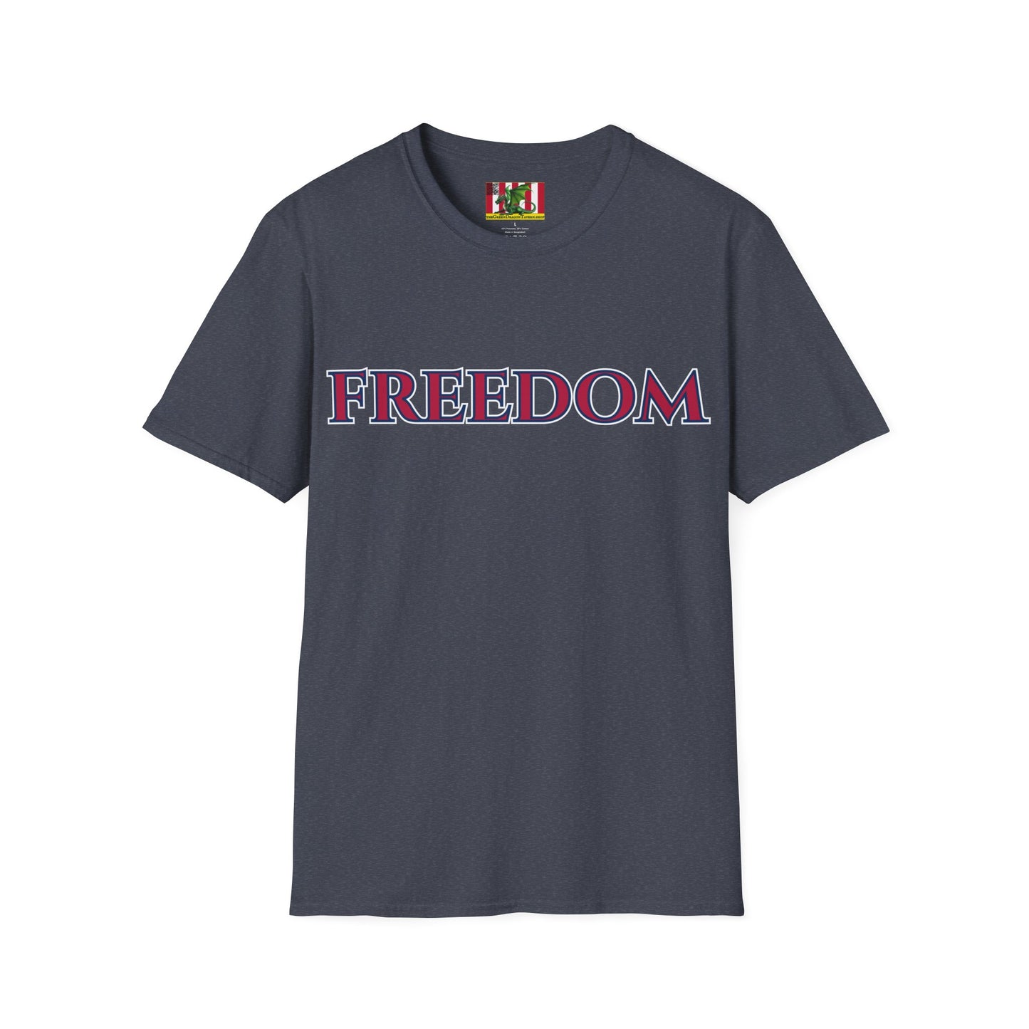 Freedom, Red font, Dark colors Unisex T-Shirt by theGreenDragonTavern.shop