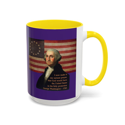 Washington's Earnest Prayer Purple Accent Mug by theGreenDragonTavern.shop