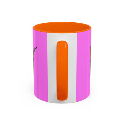 Hula Girl Packin' Heat Pink Accent Mug by theGreenDragonTavern.shop