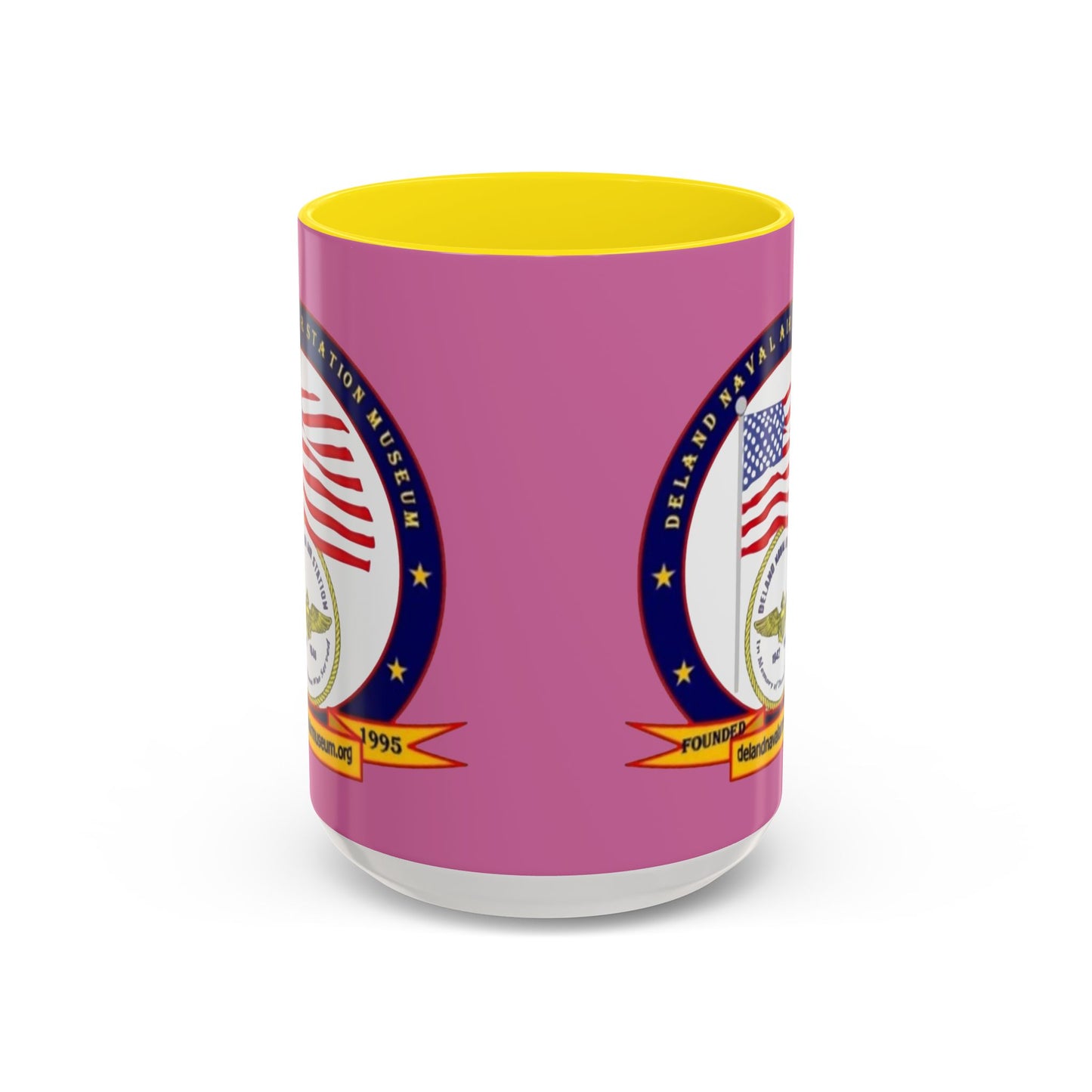 DeLand Naval Air Station Museum Pink Accent Mug by theGreenDragonTavern.shop
