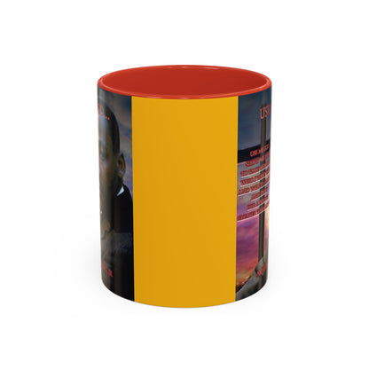 Use Me God, MLK Jr Yellow Accent Mug by theGreenDragonTavern.shop