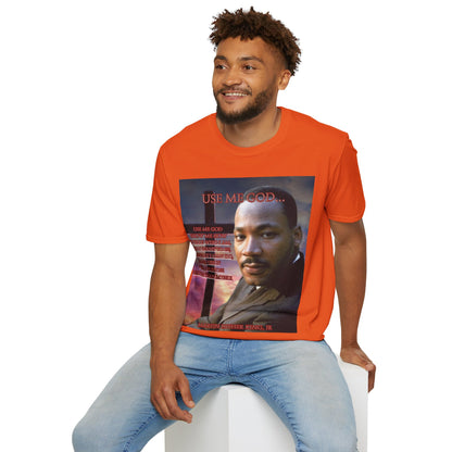 Use Me God, MLK Jr Light colors Unisex T-Shirt by theGreenDragonTavern.shop