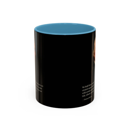 We hold these truths to be self-evident Black Accent Mug by theGreenDragonTavern.shop