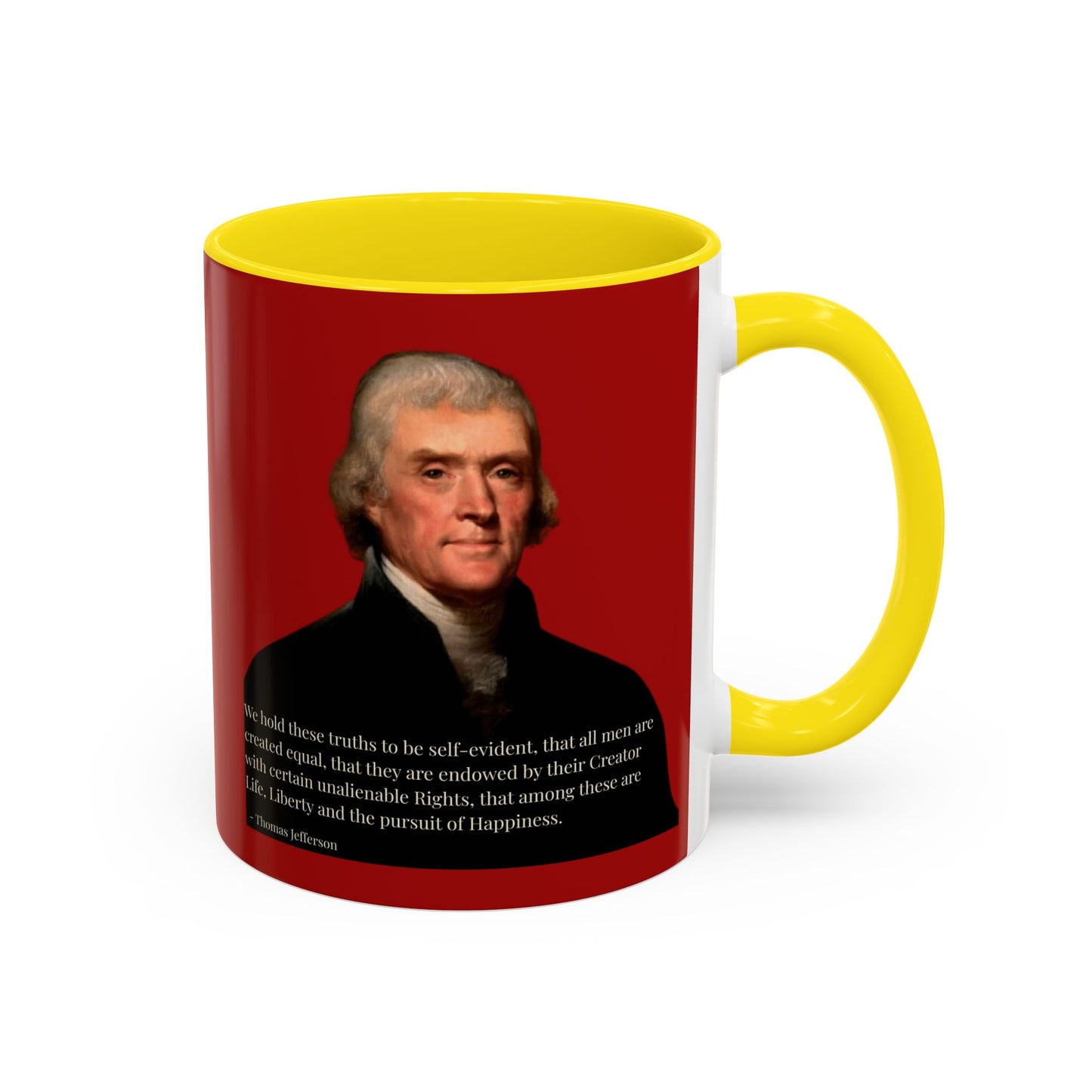 We hold these truths to be self-evident Red Accent Mug by theGreenDragonTavern.shop